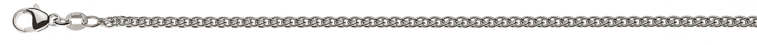 Collier Zopfkette Weissgold 750 ca. 2.5mm