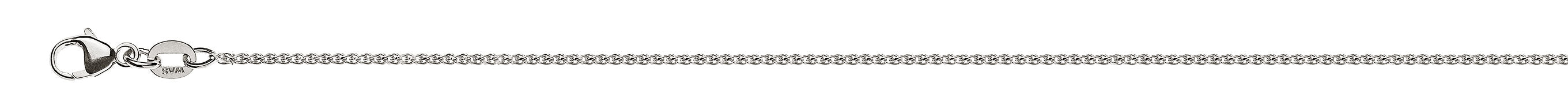 Collier Zopf Weissgold 375 diamantiert ca. 1.2mm