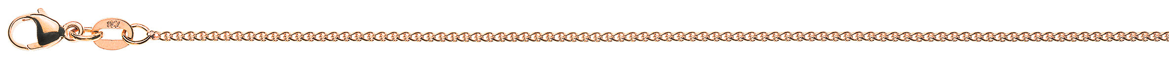 Collier Zopfkette Rotgold 750 ca. 1.2mm