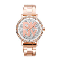 DKNY Damenuhr Soho Logo Edelstahl 36mm