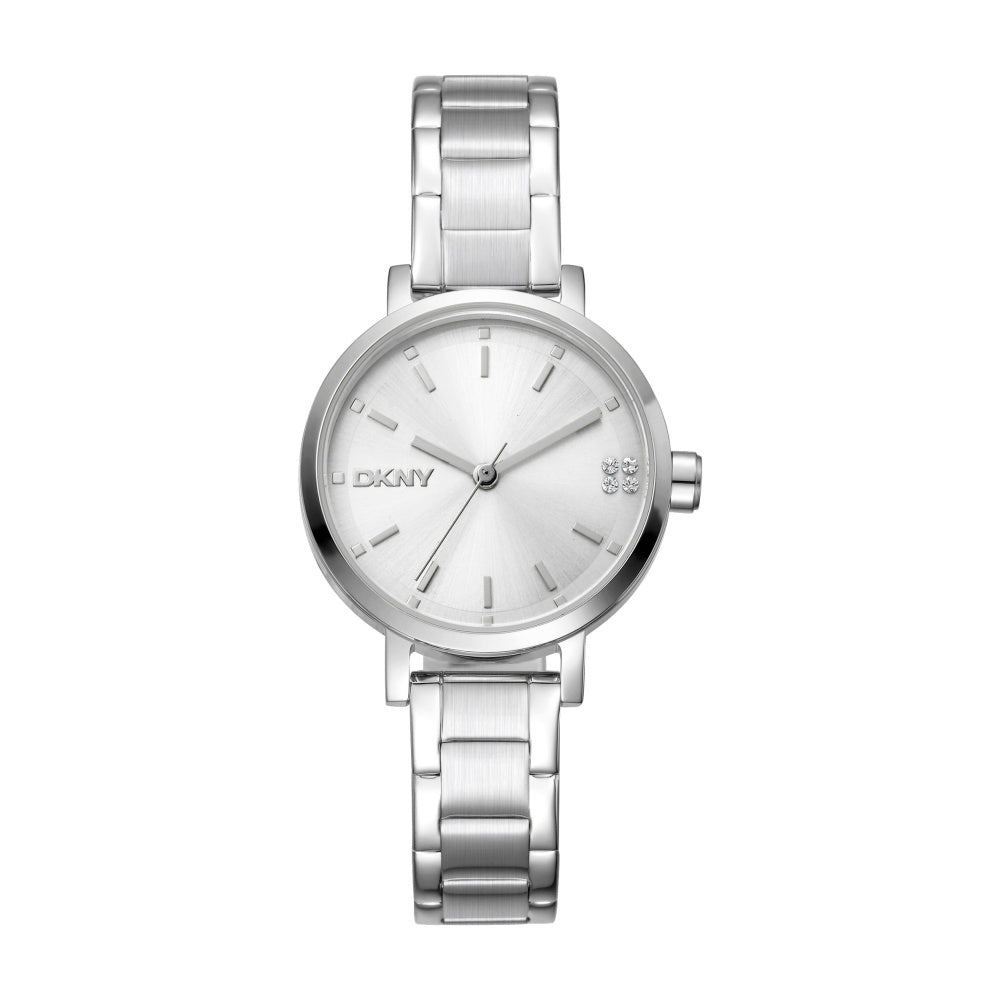 DKNY Damenuhr Soho Glitz Edelstahl 30mm