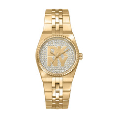 DKNY Damenuhr Logo Edelstahl 30mm