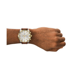 Diesel Spiked Chronograph Herrenuhr in Silber - DZ4665