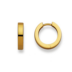 Scharnier-Creolen in 750/18 Karat Gelbgold - Poliert - 15 mm