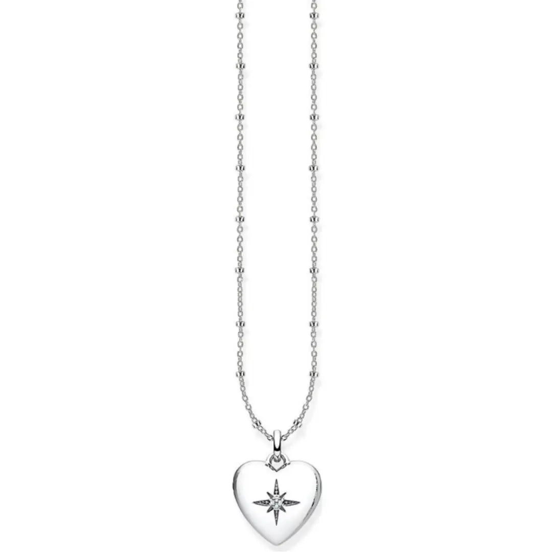 Thomas Sabo Sterling Silver Glam & Soul Kette Herzmedaillon Silber - KE0035-356-14-L45v