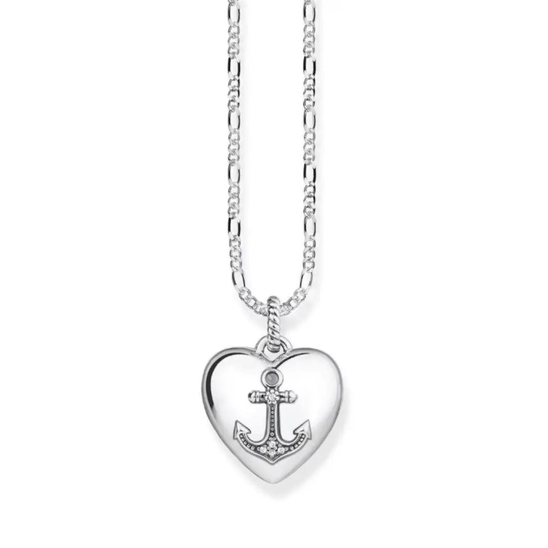 Thomas Sabo Sterling Silver Glam & Soul Kette Herzmedaillon Anker - KE0039-356-14-L45v
