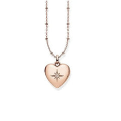 Thomas Sabo Sterling Silver Glam & Soul Kette Herzmedaillon rosé - KE0035-923-14-L45v
