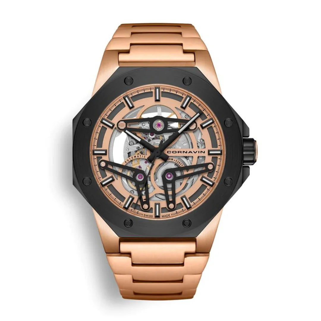 Cornavin Automatik Herrenuhr in Rosé – SK.03.B