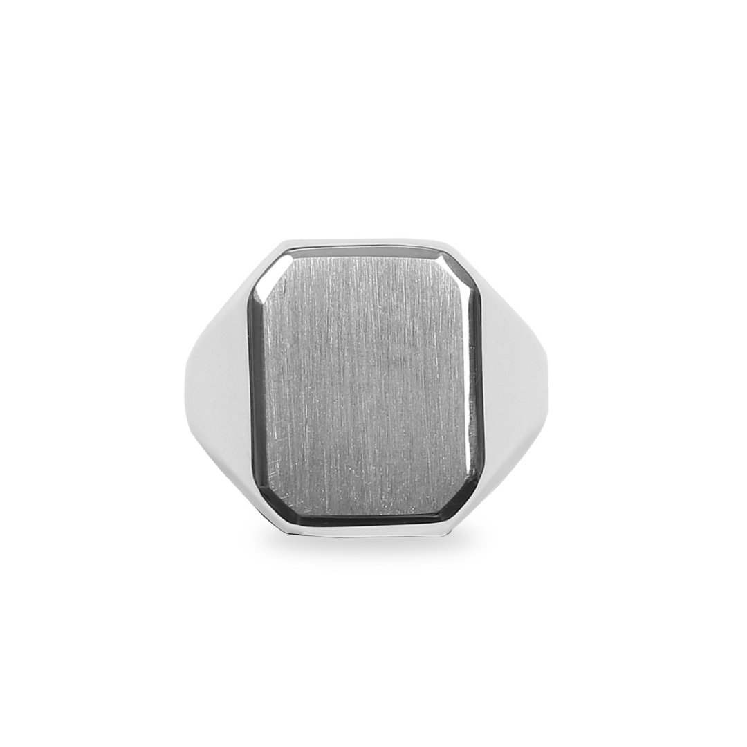 Herrenring Silber 925 rhodiniert - SR-579