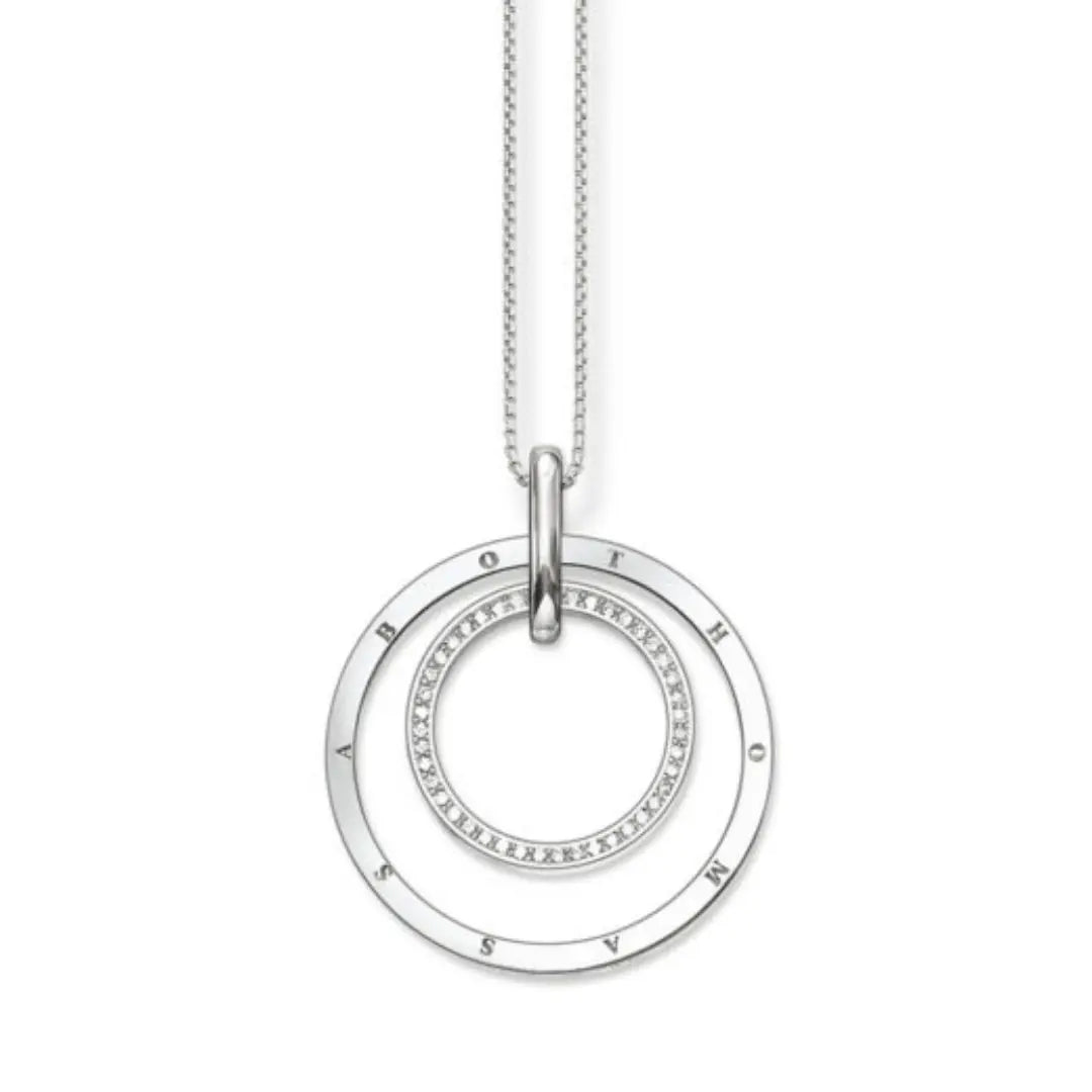Thomas Sabo Damenhalskette: Eleganz in Silber mit funkelndem Zirkonia-Anhänger - KE1453-051-14-L50V