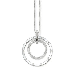 Thomas Sabo Damenhalskette: Eleganz in Silber mit funkelndem Zirkonia-Anhänger - KE1453-051-14-L50V