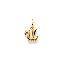 Pendentif lettre en or 18 carats - 750 - U