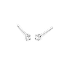 Facet Eye Clean Weissgold Ohrringe 18Kt, 0,15 ct