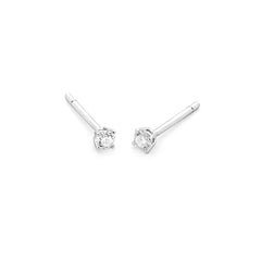 Facet Eye Clean Weissgold Ohrringe 14Kt