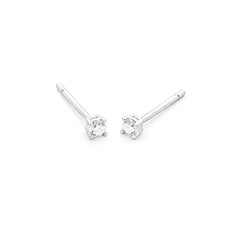 Facet Eye Clean Weissgold Ohrringe 14Kt