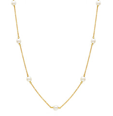 18 Karat Gold - 750 Süsswasserperlen Halskette