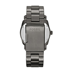 Fossil Machine Quarz Gunmetal Schwarz 42 mm Edelstahl Herrenuhr mit Datum - FS4774