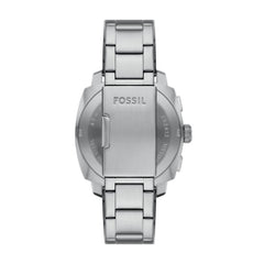 Fossil Machine Herrenuhr - Silber Schwarz 44mm Edelstahl Chronograph - FS6095