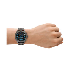 Fossil Machine Chronograph 44 MM Herrenuhr in Gunmetal Schwarz aus Edelstahl - FS6098