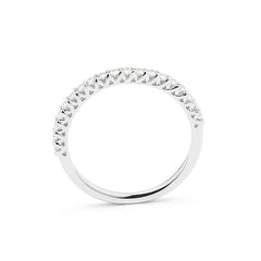 Bague d'éternité Facet Classic en or blanc 18 carats avec 19 diamants 0,30 ct.