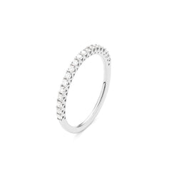 Bague d'éternité Facet Classic en or blanc 18 carats avec 19 diamants 0,30 ct.