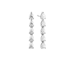 Boucles d'oreilles Facet Classic avec 10 diamants en or blanc 18 carats