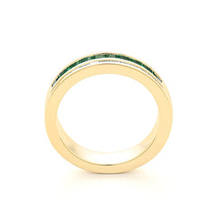 Facet Cnc Ring halbgefasster Memoirering in 750/18 Karat Gelbgold