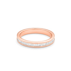 Facet Cnc Ring halbgefasster Memoirering in 750/18 Karat Roségold