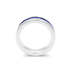 Facet Cnc Ring halbgefasster Memoirering in 750/18 Karat Weissgold