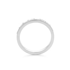 Facet Cnc Ring halbgefasster Memoirering in 750/18 Karat Weissgold