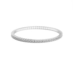 Facet Elastic Tennisarmband mit Diamanten in 750/18 Karat Weissgold