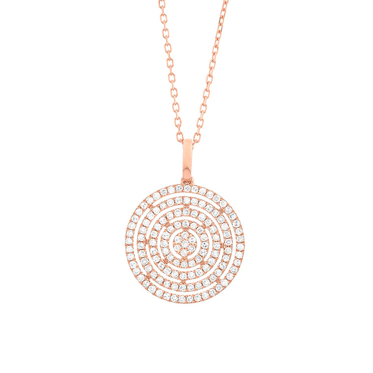 Facet Smart Halskette mit Brillanten in 18 Karat Rosègold