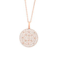 Facet Smart Halskette mit Brillanten in 18 Karat Rosègold