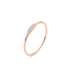 Facet Smart Ring mit 14 Diamanten in 750/18 Karat Roségold
