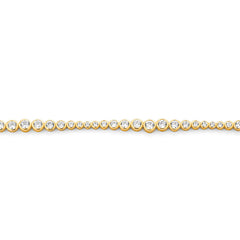 Collier tennis à facettes avec diamants en or jaune 750/18 carats