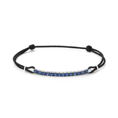 Facet Tennisarmband mit Saphir in 750/18 Karat Weissgold