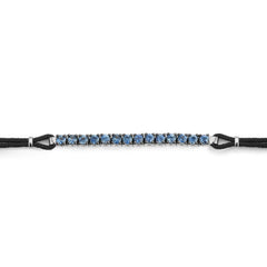 Facet Tennisarmband mit Saphir in 750/18 Karat Weissgold