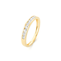 Facet Classic halbgefasster Memoirering in 750/18 Karat Gelbgold