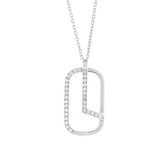 Facet Smart mit Brillanten Halskette in 18 Karat Weissgold