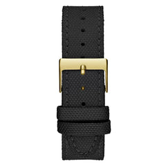 Montre GUESS Shimmer Goldig pour femme avec bracelet en silicone noir - GW0408L2