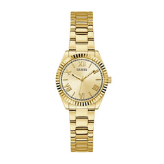 Guess Mini Luna Analog-Quarz Damenuhr in Gelbgold 30 MM - GW0687L2