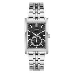 GUESS Herrenuhr HUGH Rechteckig Edelstahl