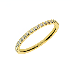 Bague demi-mémoire en or avec 19 diamants sertis - ETH BAR 001