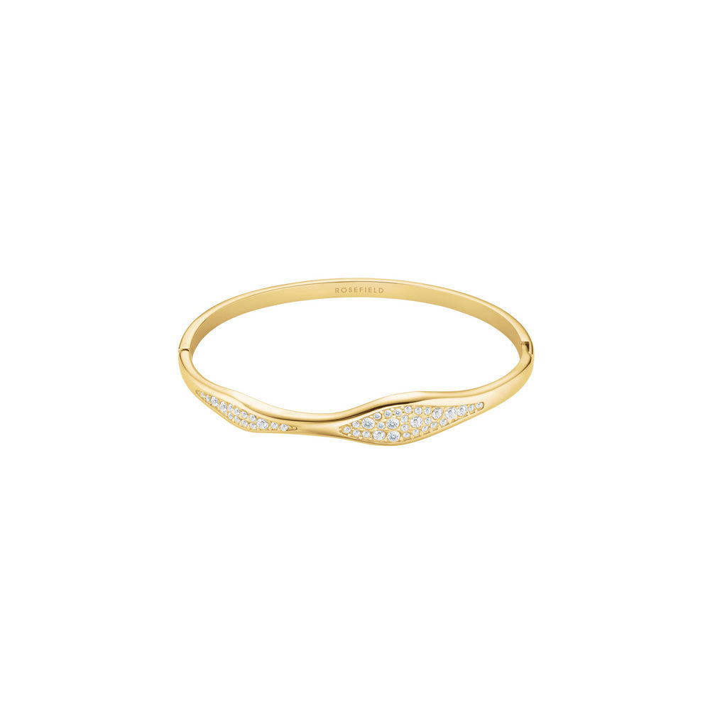 Rosefield Armreif Pave Wave Gold