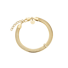 Rosefield Armband Snake mit Kristallen Gold