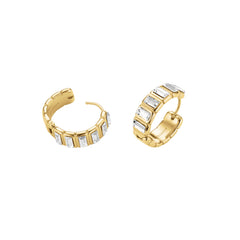 Rosefield Ohrringe Iconic Octagon Gold