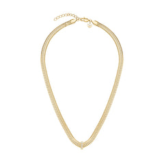 Rosefield Halskette Snake mit Kristallen Gold
