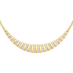 Rosefield Halskette Striped Crystals Gold