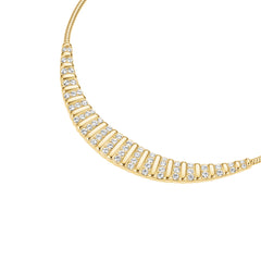 Rosefield Halskette Striped Crystals Gold