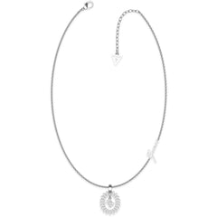 GUESS Halskette RE-LEAF Silber